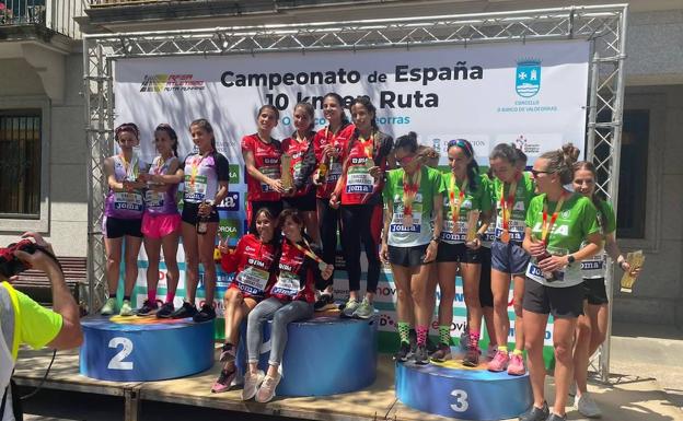 Gema Martín Borgas, campeona nacional por equipos de 10 km en ruta