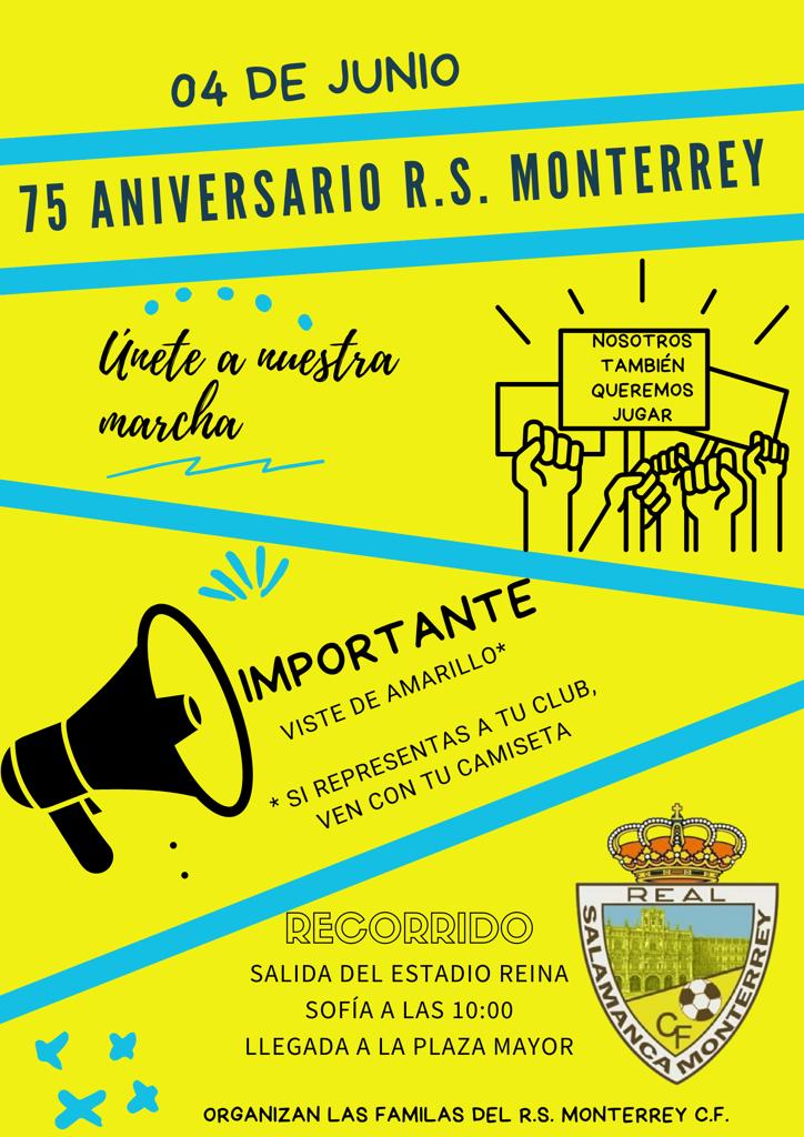 Marcha a favor del RS Monterrey este sábado hasta la Plaza Mayor