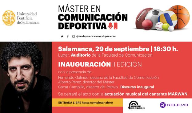 Relevo y Marwan, protagonistas en la presentación del II Máster en Comunicación Deportiva de la Pontificia