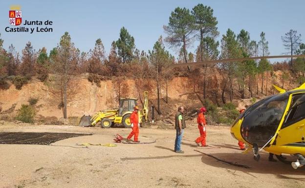 Comienzan las actuaciones hidrológico-forestales de emergencia en el área del incendio de Monsagro