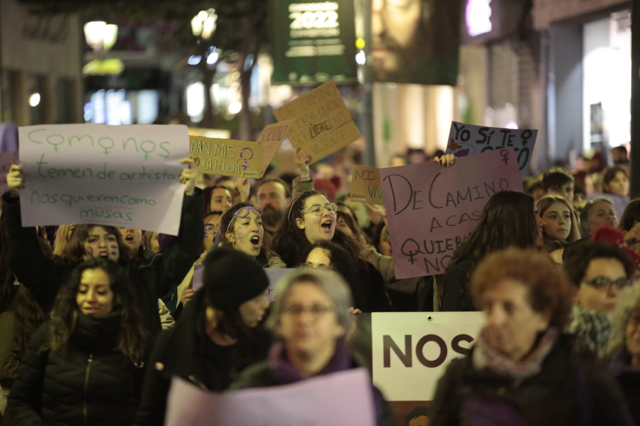 La protesta contra la violencia de género en Salamanca