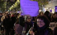 La protesta contra la violencia de género en Salamanca