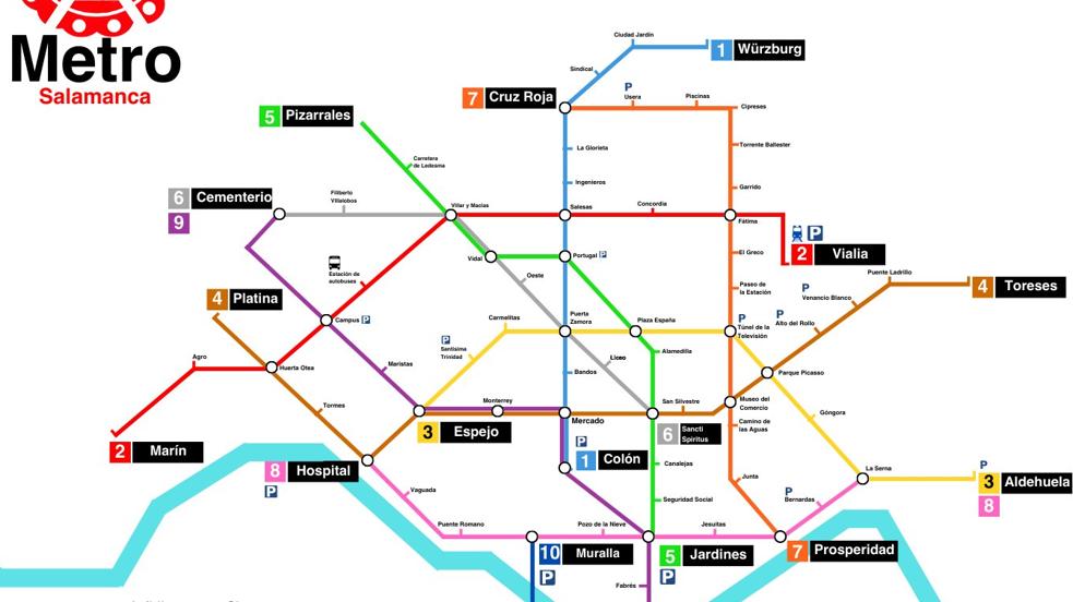 Diseño del Metro hipotético de Salamanca
