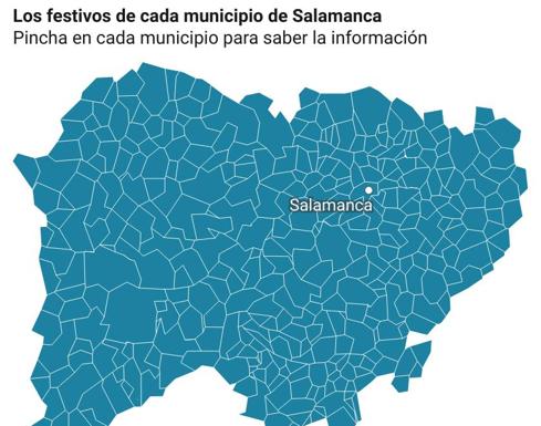 Los días festivos de todos los municipios de Salamanca en 2023: consulta el mapa