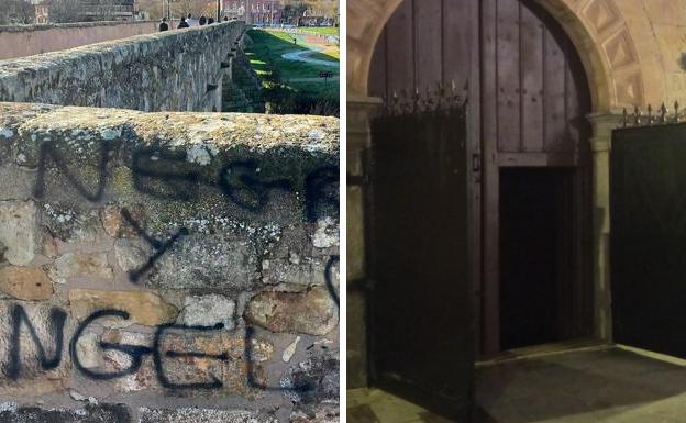 Sin pistas ni detenidos por las dos últimas pintadas en monumentos salmantinos