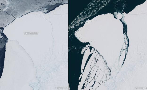 Un iceberg gigante se ha desprendido de la Antártida, pero no por el cambio climático