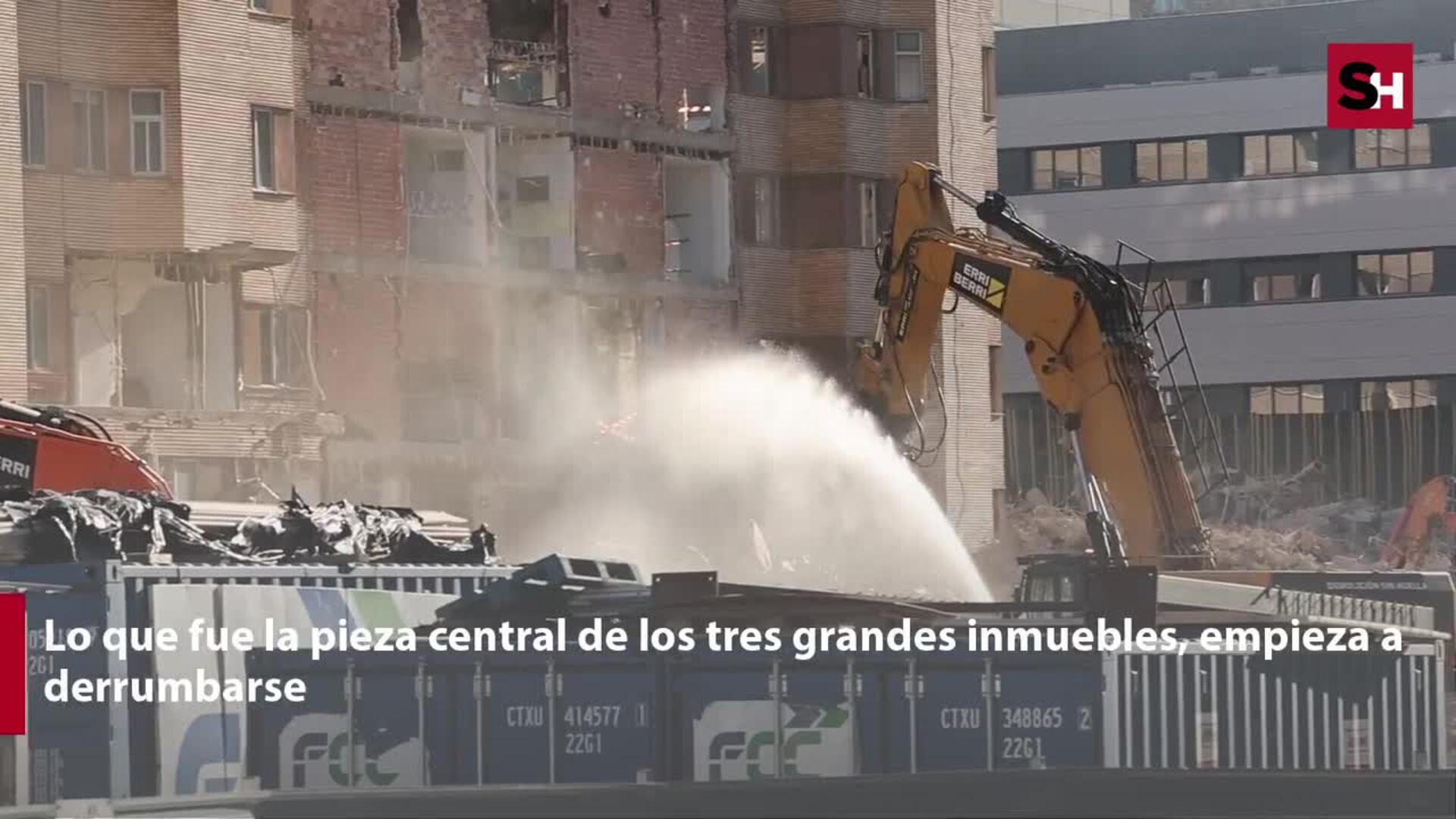 Demolición de la parte central del viejo hospital de Salamanca