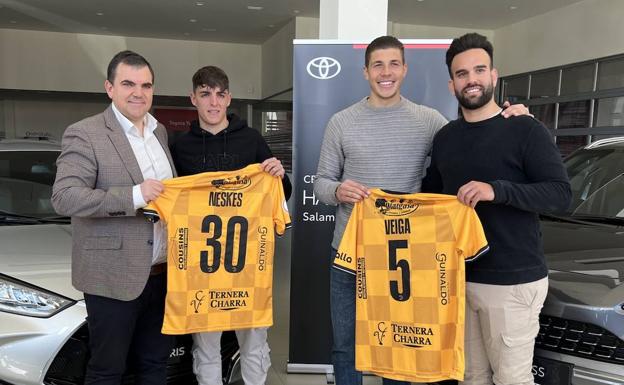 Los cedidos Neskes y Unai Veiga llegan ilusionados a Unionistas