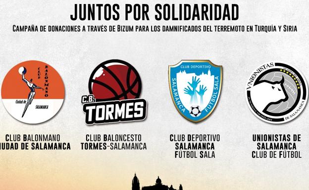 Los clubes de 'Juntos por Salamanca', unidos para ayudar a Turquía y Siria