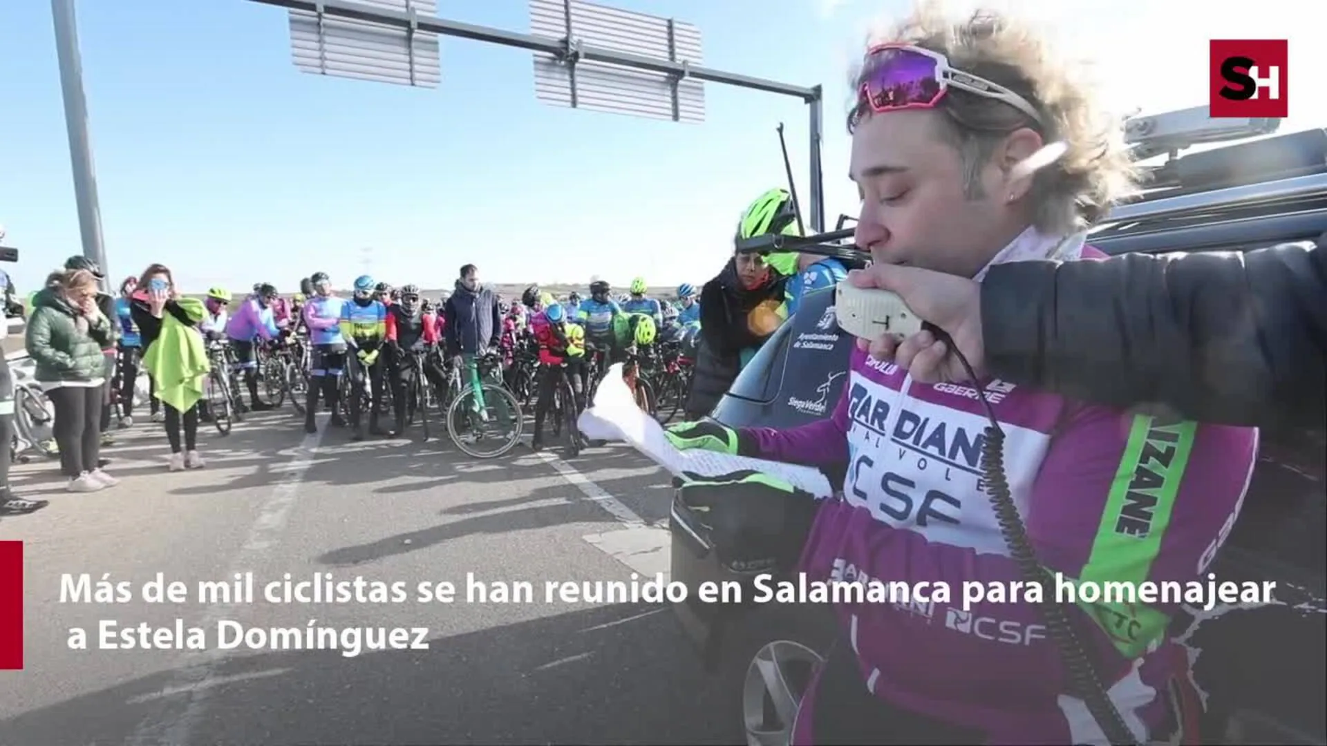 Homenaje a la ciclista Estela Domínguez en Salamanca