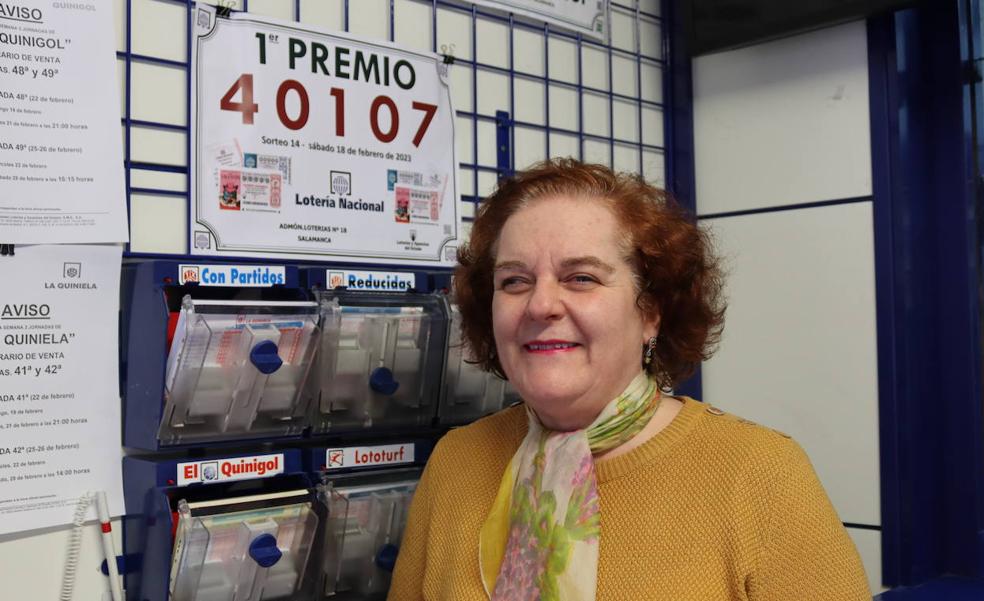 La lotera que repartió el primer premio: «Ojalá le haya solucionado la vida a alguien»