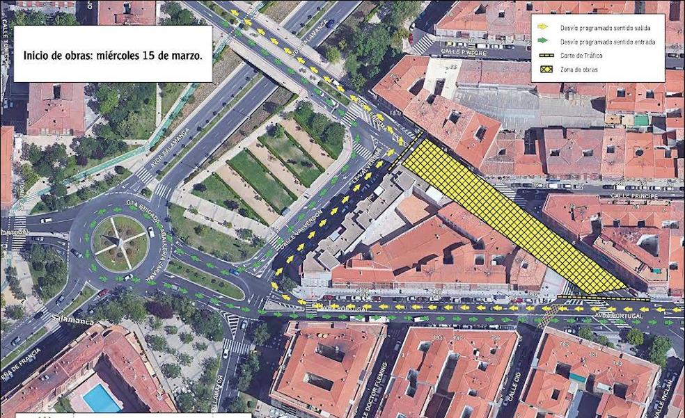 Un mes de corte de tráfico en la salida de Salamanca por la carretera de Ledesma