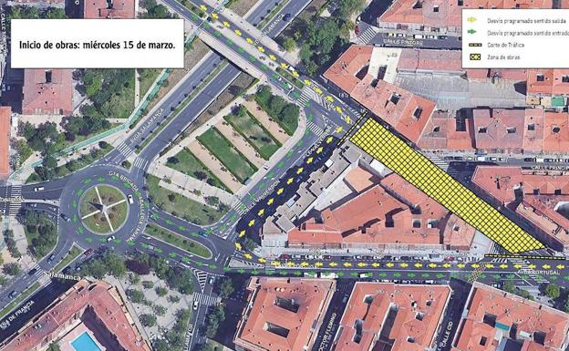 Un mes de corte de tráfico en la salida de Salamanca por la carretera de Ledesma